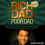 Official book cover of Rich Dad Poor Dad by Robert Kiyosaki featuring the tagline "What The Rich Teach Their Kids About Money", ideal for a complete Rich Dad Poor Dad Summary.