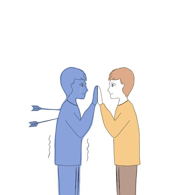 Illustration of a person showing self-compassion and emotional support to their vulnerable self for building self-acceptance