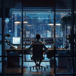 Person focused on learning and working at a desk with a computer, representing science-backed techniques to learn any work 10x faster.